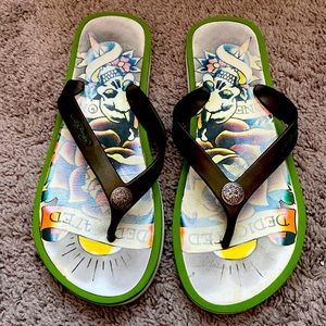 Ed Hardy flip flops